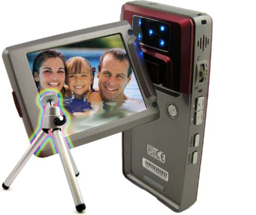 SVP HDDV-2880R 16MP Max TOUCH BUTTON 2.5-inch 270 DEGREE LCD Digital Video Camcorder + FREE Tripod