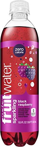 fruitwater Black Raspberry Sparkling Water Bottles, 16.9 Fluid Ounce (Pack of 12)