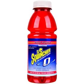 Sqwincher 030800-FP Fruit Punch Flavor Zero Sugar Free Wide Mouth RTD Bottle (Case of 24)