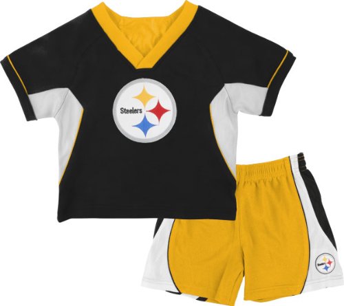 Pittsburgh Steelers Infant Raglan Crew Shirt and Shorts Combo Pack