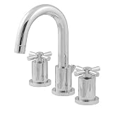 Belle Foret BFL300CP Ulm Double Cross Handle Widespread Bathroom Faucet in Polished Chrome BFL300CP