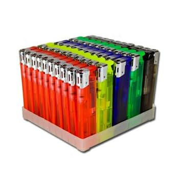 Électroniques briquets rechargeables en 5 couleurs différentes - 50 pièces Électroniques briquets rechargeables en 5 couleurs différentes - 50 pièces