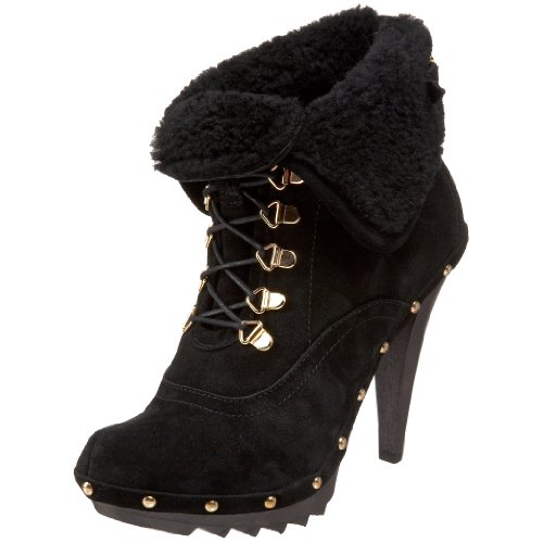 DSquared2 Women’s Win Faux Shearling Boot,Naturale Black,38 EU (US Women’s 8 M)