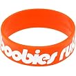 Orange White Boobies Rule Awareness for Breast Cancer Bracelet