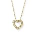 14K Yellow Gold 0.09 ct. Diamond Heart Pendant with Chain