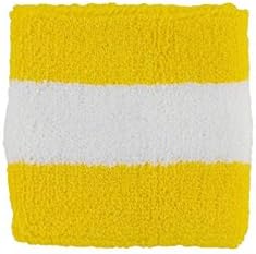 Striped Cotton Terry Cloth Moisture Wicking Wrist Band