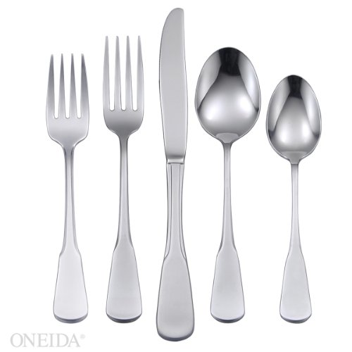 Oneida Colonial Boston 45-Piece Stainless-Steel Flatware Set, Service for 8