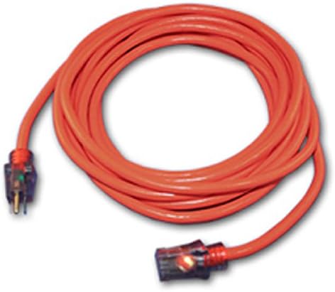 ProStyle 10 Gauge SJTW 3 Conductor 100 Foot Extension Cord With Lighted Ends - Orange