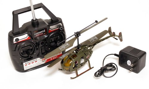 9066 Military 3-Channel RTF Mini Indoor RC Helicopter ---New!!
