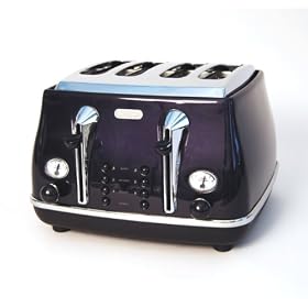 De'Longhi Icona 4-Slice Toaster, Aubergine Purple