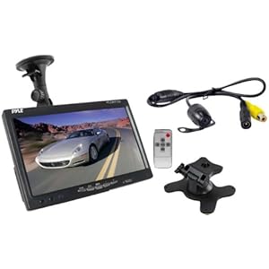 Pyle PLCM7700 7-Inch Window Suction Mount LCD Video Monitor with Universal Mount Rearview, Backup Color Camera and Distance Scale Lines