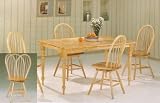 5 Pc. Solid Wood Natural Butcher Block Dining Table Set by Cross Country Furniture