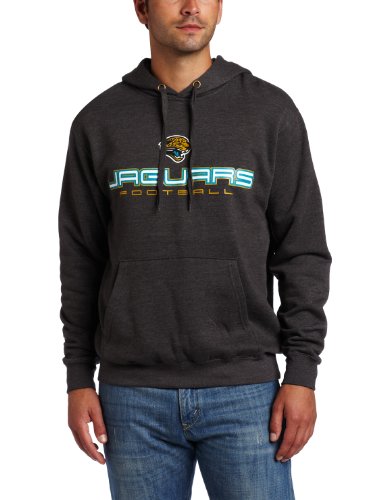 NFL Men's Jacksonville Jaguars 1st and Goal IV Long Sleeve Hooded Fleece Pullover (Charcoal Heather, Large)