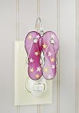 SWITCHABLES STAINED GLASS NIGHT LIGHT COVER - FLIP FLOPS WITH FLOWER - SW 34