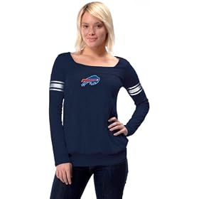 Buy Buffalo Bills Ladies Long Sleeve Armband Jersey Top - by Alyssa Milano by NFL