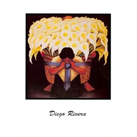 Diego Rivera Basket Lilies Flower Contemporary Picture Art Print