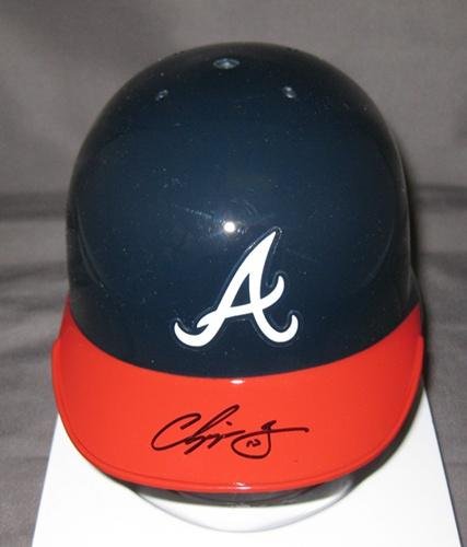 Chipper Jones Autographed Atlanta Braves Mini Helmet - Autographed MLB Helmets and Hats
