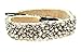 Rhinestone Beaded Headband with Metallic Beads and Elastic Fashion Hair Accessory