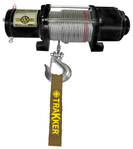 Keeper Corporation KT4000 Trakker 1.6-horsepower Electric Winch - 4,000-Pound Capacity (Black)