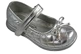 Coco Jumbo Silver Quilted Toddler Ballerina Mary Janes