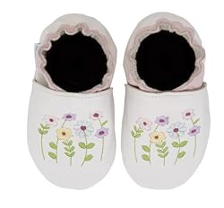 Robeez White Stemmed Flowers Slip-On