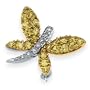 14K White Gold Sapphire and Diamond Brooch