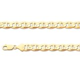 Italian Chain Necklace - 14 kt gold, Marina Style - Length: 26, Width - 9.2mm