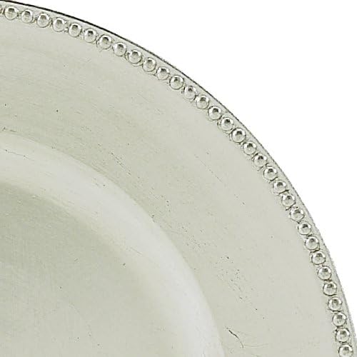 Tabletop Classics Silver Beaded Edge Charger Plates Pkg/12 TRS-6629
