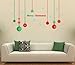 Custom PopDecals - Christmas Decals - Christmas balls - Beautiful Tree Wall Decals for Kids Rooms Teen Girls Boys Wallpaper Murals Sticker Wall Stickers Nursery Decor Nursery Decals