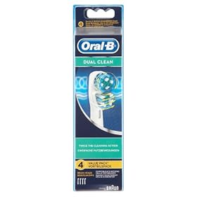 Braun Oral-B EB417-4 Dual Clean Replacement Rechargeable Toothbrush Heads 4-Pack