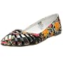 Wanted Women's Bouquet Open Toe Flat,Black,8 M US