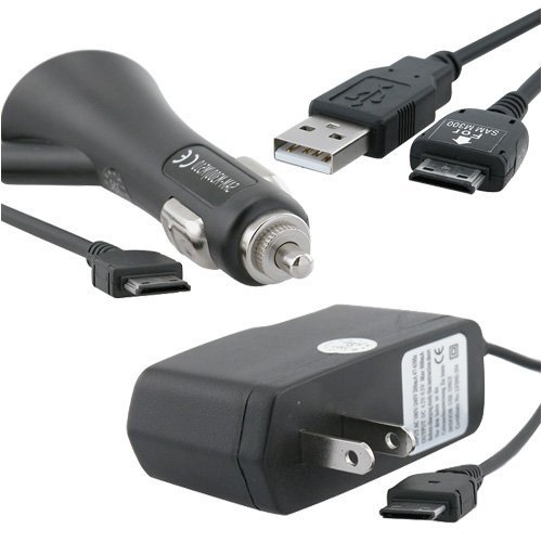 Power Kit for Samsung i617/ A737 / U470 Juke Home & Car Charger + USB Data Cable