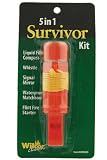 Hikers 5-in-1 Survival Kit (Whistle, Compass, Mirror, Matchbox, Flint)