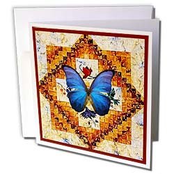 Susan Brown Designs General Themes - Wing Quilt - Greeting Cards-12 Greeting Cards with envelopes On Sale