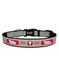 Sports: MLB Philadelphia Phillies Baseball Pet Collar, Medium, Reflective - GameWear