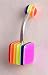 Multicoloured navel bar or body bar 316L surgical steel