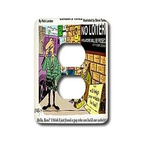 Londons Times Funny Music Cartoons - Website Designer Marketing Wares - Light Switch Covers - 2 plug outlet cover