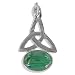 Sterling Silver Celtic Design with Malachite Pendant by Sajen