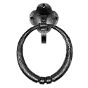 Acorn Iron Art Florence Towel Ring, 5-1/2" W x 3-1/2" D x 8" H, Antique Pewter (shown in black iron)