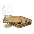 Stem-Holder Appetizer Plate Set of 4