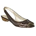 Women's Merona&reg; Maxie Chop-Out Slingback Flats - Brown Patent