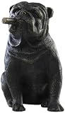 Cigar Smoking Bulldog Iron Sculpture