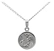 Sterling Silver Children's Guardian Angel Pendant, 13"