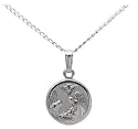 Sterling Silver Children's Guardian Angel Pendant, 13"