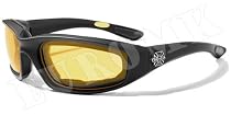 CHOPPERS Bikerbrille Schwarz Linse Gelb / Motorradbrille / Sonnenbrille