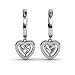TK Beauty Lovely Swarovski Element Decorate Dorp Earrings With Brass with 18K White Gold plating