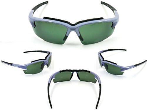 FARROVA - AX1023 POLARIZED Sports Sunglasses with 3 Set Interchangeable Lenses (Main Black Grey Lenses are Polarized Lenses, Yellow Lenses Night Vision and Crstal Clear Lenses) for Cycling, Fishing, Driving, Golf, Running and All Outdoor Activities, Shatterproof Flexible TR90 Frame, Bright Grey