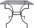 PTC Home & Garden Park Square Table with 2-Inch Umbrella Holder, Pewter