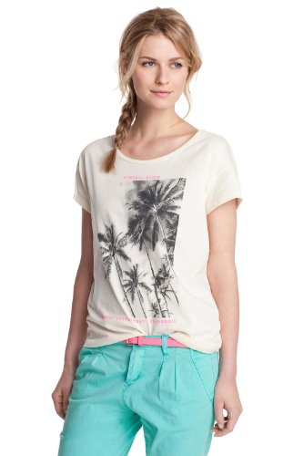 ESPRIT DE CORP Damen T-Shirt, E01617, Gr. 38 (M), Elfenbein (142 zabayone) Preisvergleich