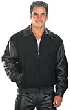 'Classic Varsity Wool & Leather Jacket' - Size : 5XL